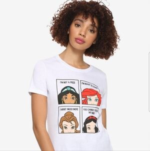 Disney Princess White Sheer Graphic T-Shirt